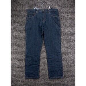 Adventuridge Jeans Mens 36x34 Actual 37x33 Blue Flannel Lined Casual Outdoor NWT